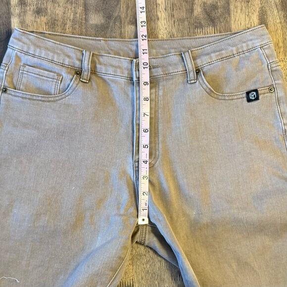 Born Primitive Short Flex Stretchy Jort 8” Raw Hem Denim CrossFit Khaki Men’s XL - Picture 4 of 10